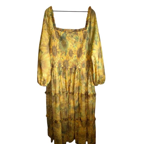 JessaKae Dresses & Skirts - NWT JESSAKAE Plus Size Romantic Empire Waist Sunflower Cottagecore Ball Gown 5X